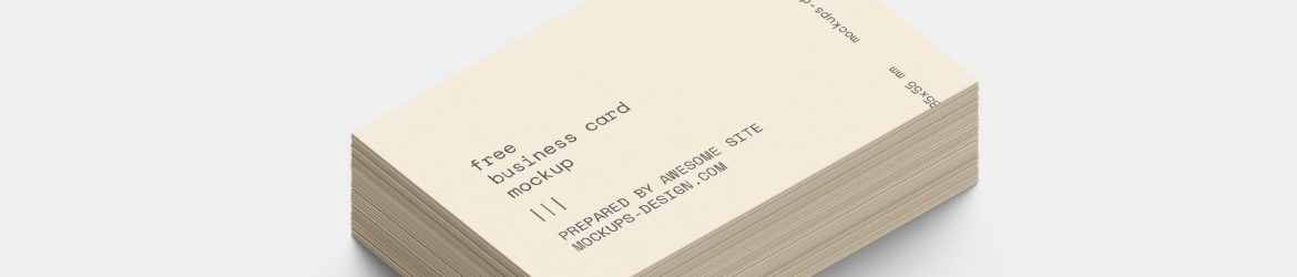 Business card stack mockup