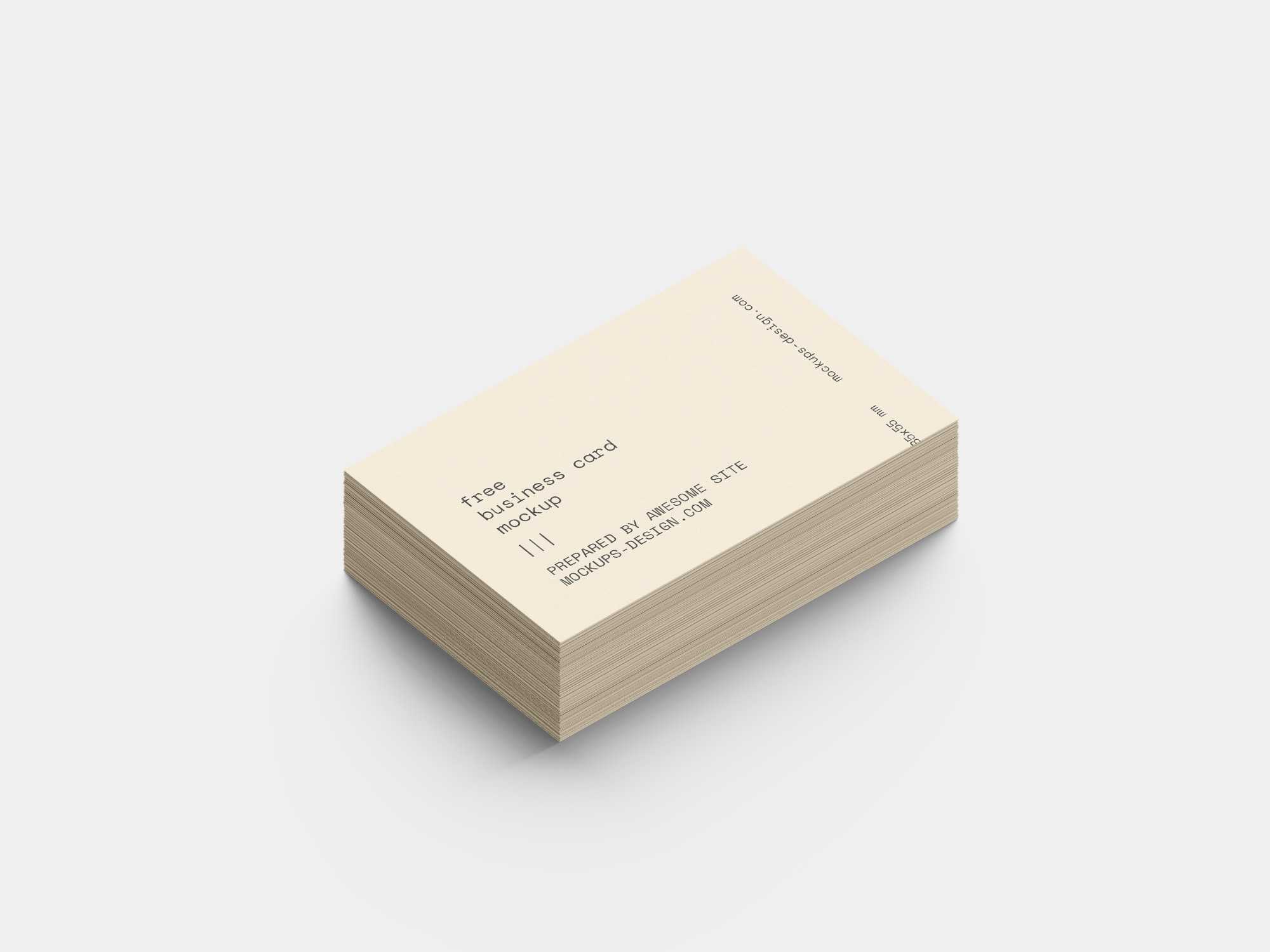 Business card stack mockup