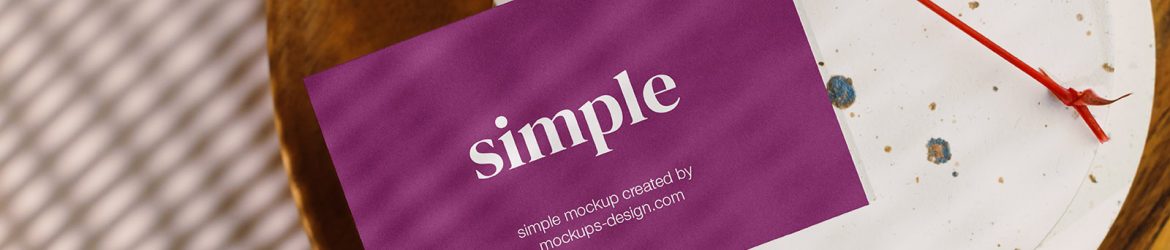 Business card with dried flower Business card with dried flower