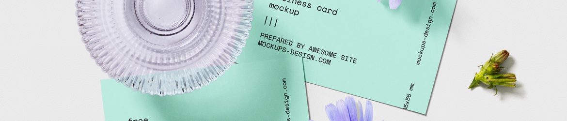 Business card with flowers mockup - Instant Download Business card with flowers mockup - Instant Download