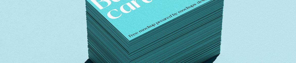 Business card with hars shadow mockup