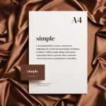 Business card with letterhead mockup