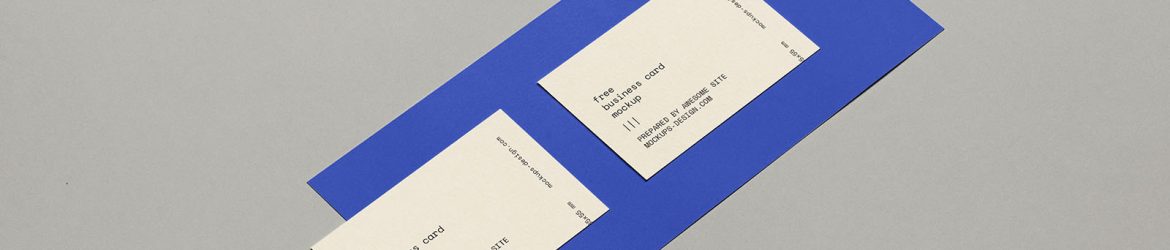 Business card with paper mockup - Instant Download