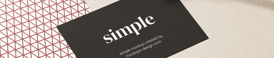 Business card with red dried plant mockup