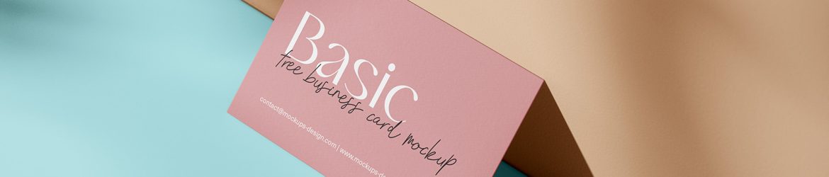Business card with shadow mockup