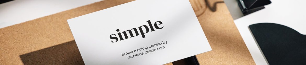 Business card with stationery elements