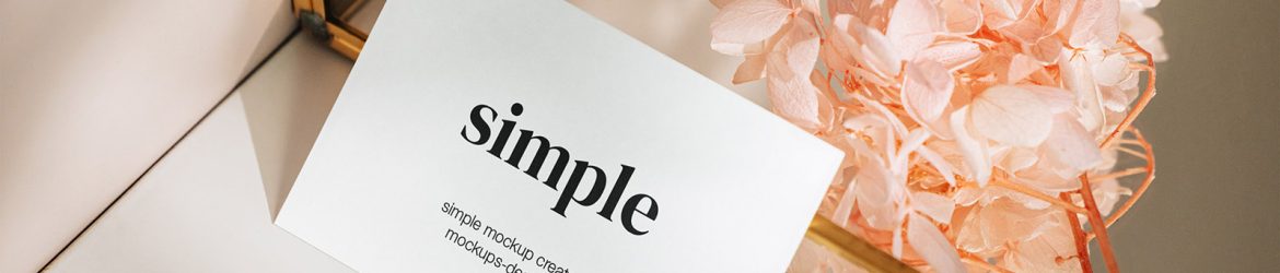 Business card with the mirror mockup