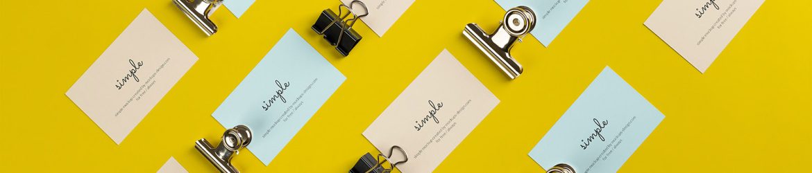 Business cards grid mockup