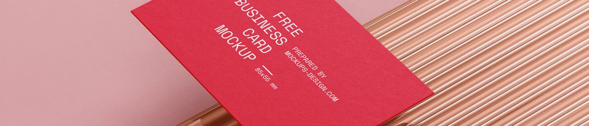 Business cards mockup with a piece of plexiglass