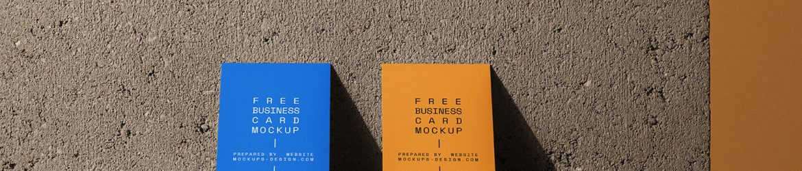 Business cards on a concrete mockup - Instant Download