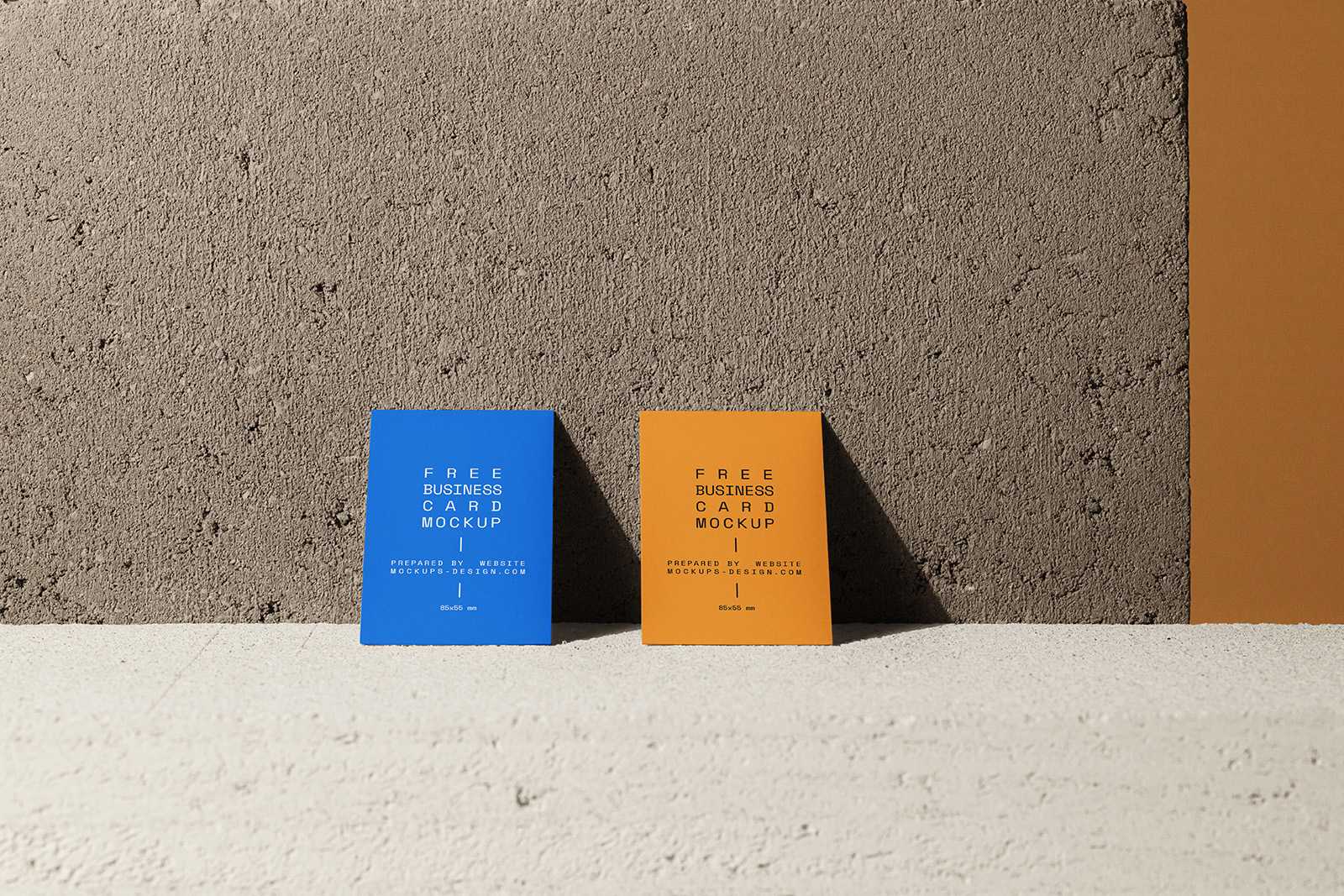 Business cards on a concrete mockup - Instant Download