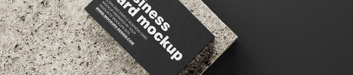 Business cards on a stone mockup