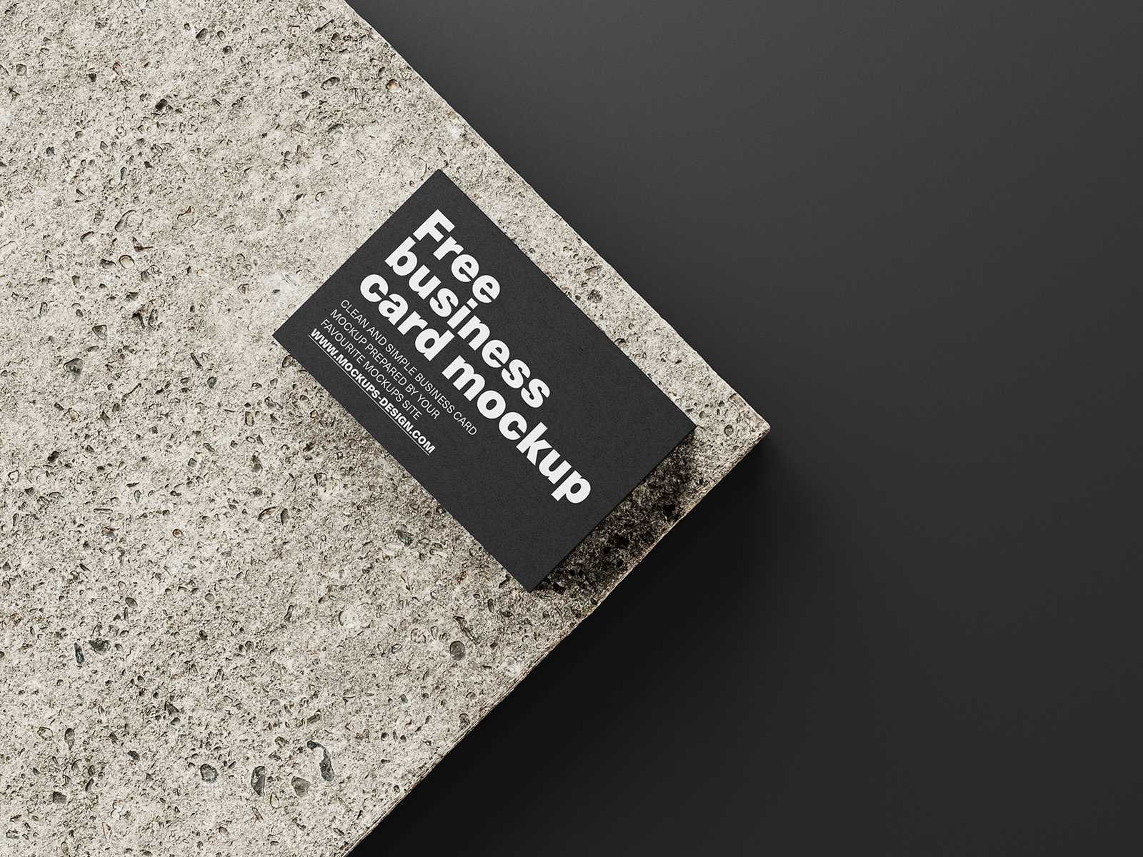 Business cards on a stone mockup