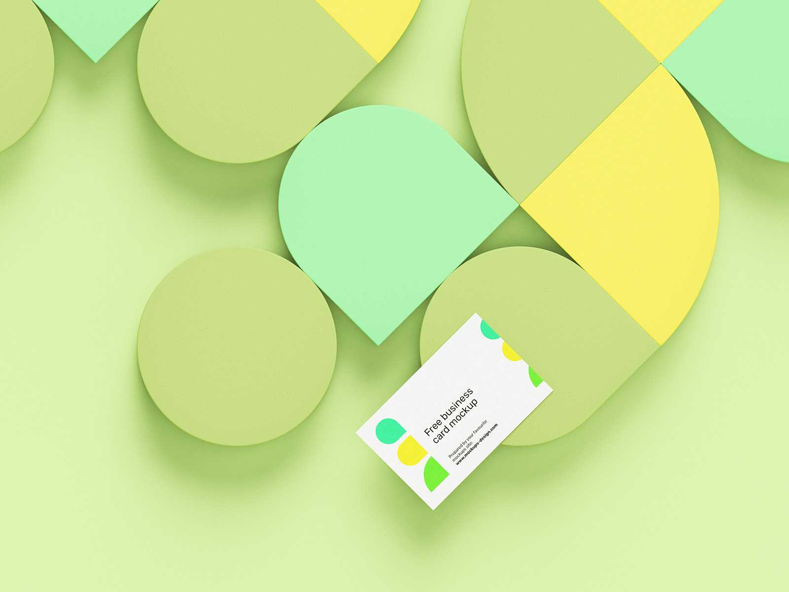 Business cards on abstract background mockup