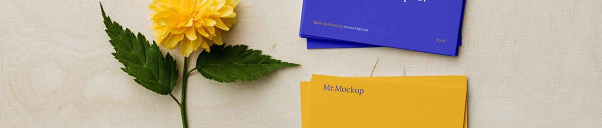 Business Cards on Plywood Mockup