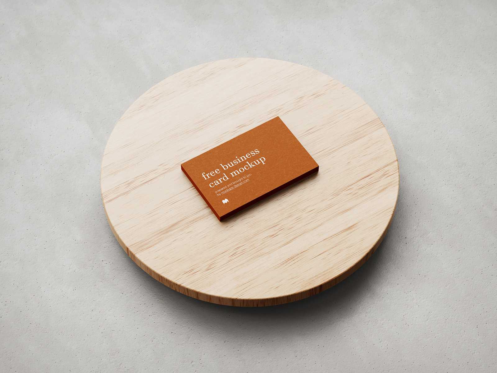 Business cards on wooden plate - Instant download