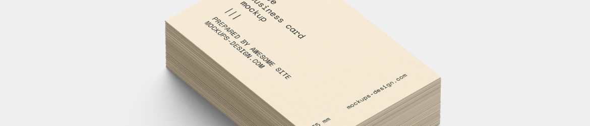 Business cards stack