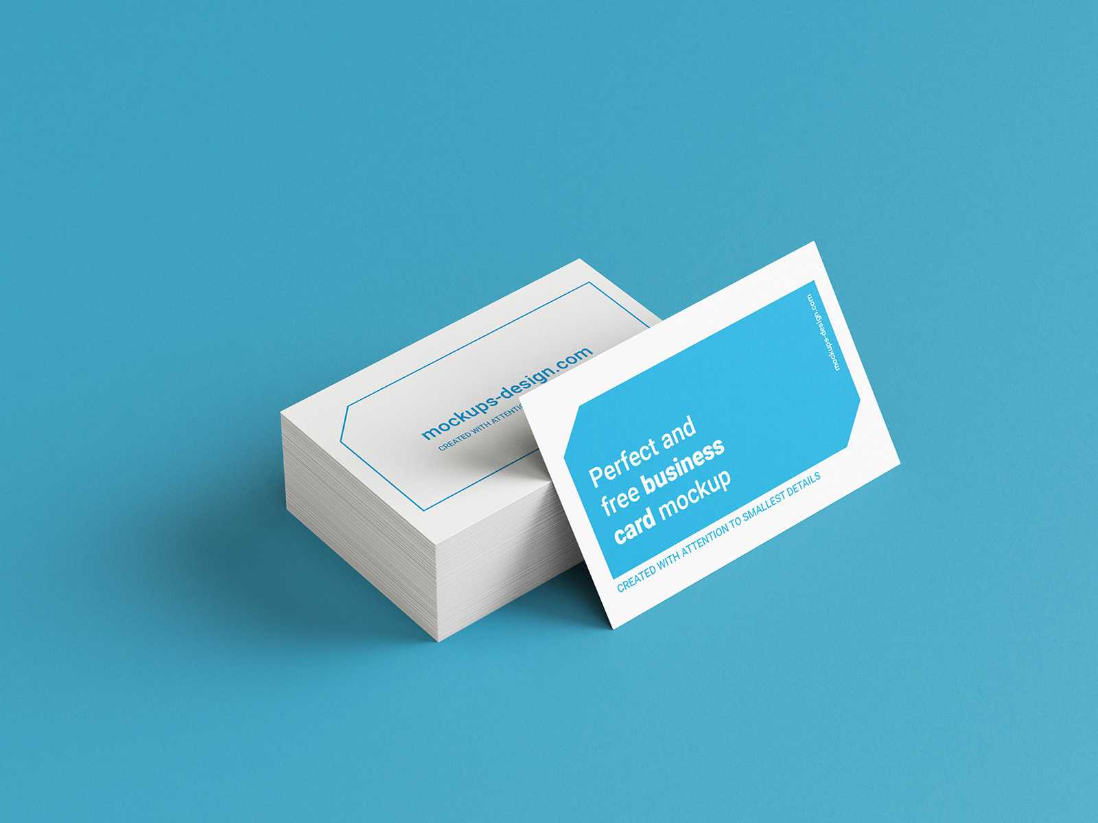 Business cards stack mockup