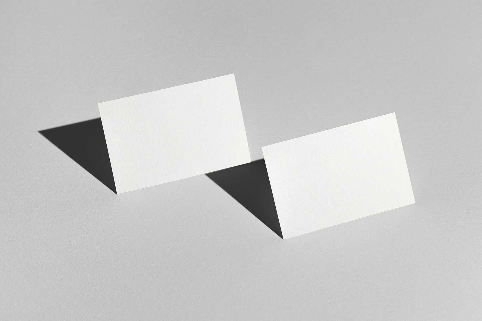 Business cards with strong shadow mockup - Instant Download