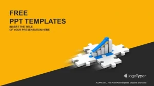 Business Graph In Puzzle PowerPoint Templates