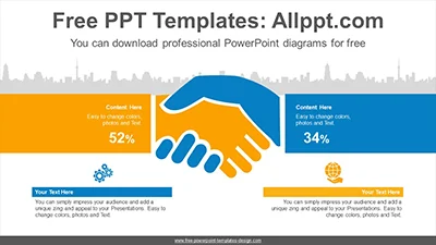 Business handshake PowerPoint Diagram Template