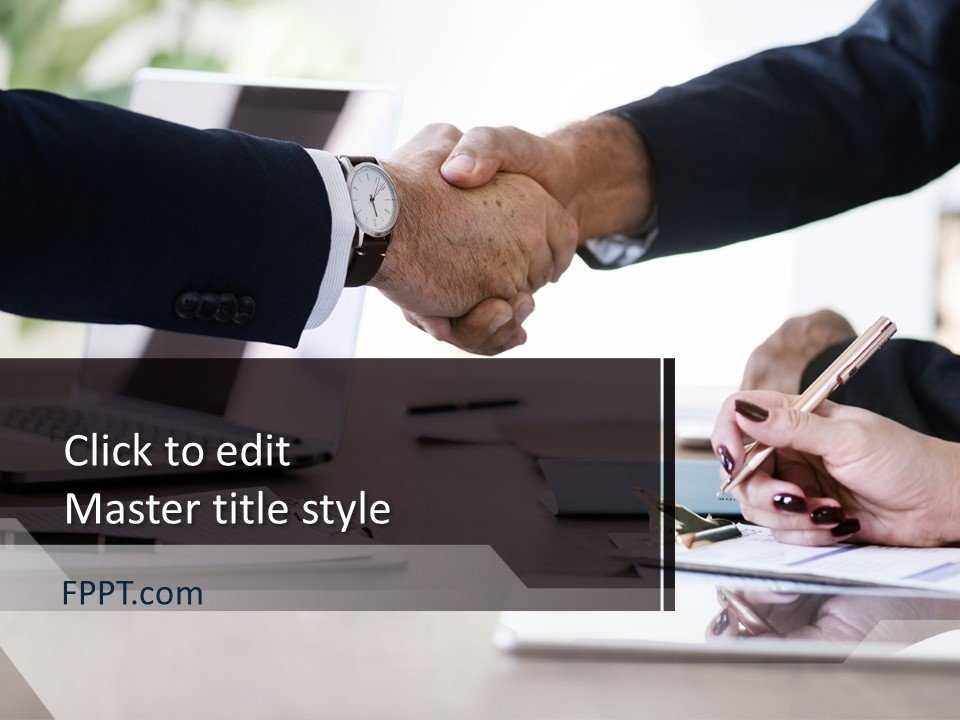 Business Handshake PowerPoint Template