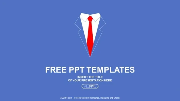 Business man shirt with red tie PowerPoint Templates