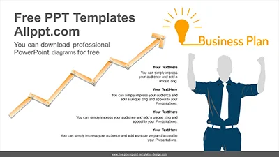 Business rising arrow PowerPoint Diagram Template