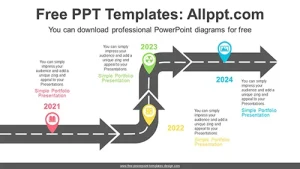 Business Road Map PowerPoint Diagram