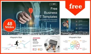 Businessman Target Marketing PowerPoint Templates