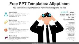 Businessman Telescope Diagram Template