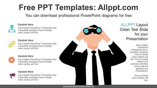 Businessman Telescope Diagram Template