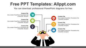 Businessman Telescope PowerPoint Diagram