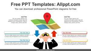 Businessman Telescope PPT Diagram