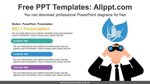 Businessman’s Telescope PowerPoint Diagram