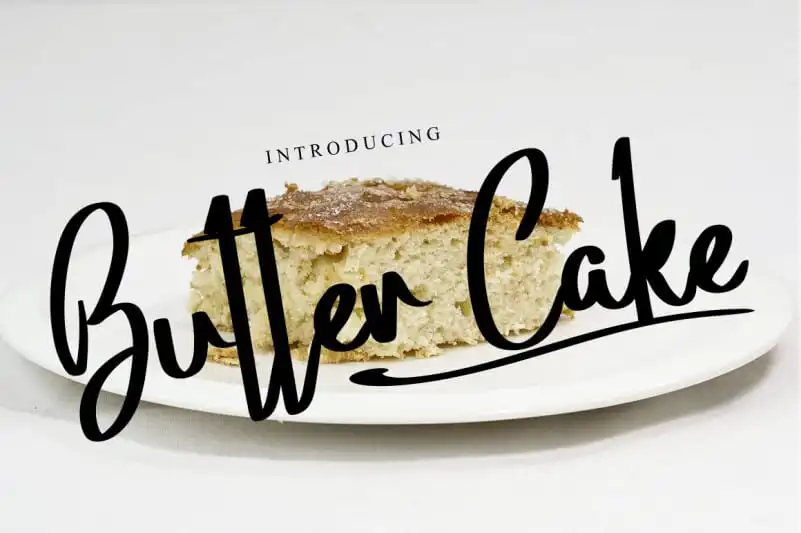 Butter Cake Brush Font