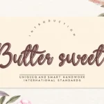 Butter sweet Script Font - Fonte Grátis Butter sweet Script Font