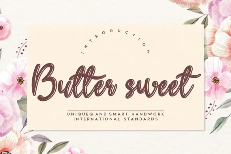 Butter sweet Script Font