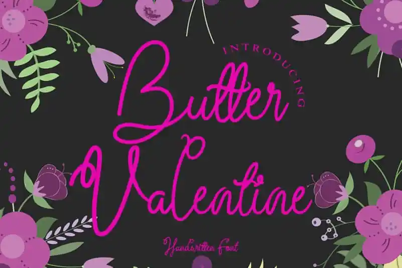 Butter Valentine Handwritten Font