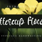 Buttercup Flower Font - Fonte Grátis Buttercup Flower Font