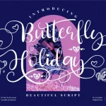 Butterfly Holiday Font