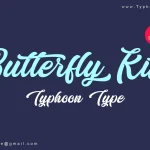 Butterfly Kiss Font - Fonte Grátis Butterfly Kiss Font