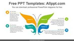 Butterfly Wing PowerPoint Diagram
