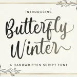 Butterfly Winter Script Font