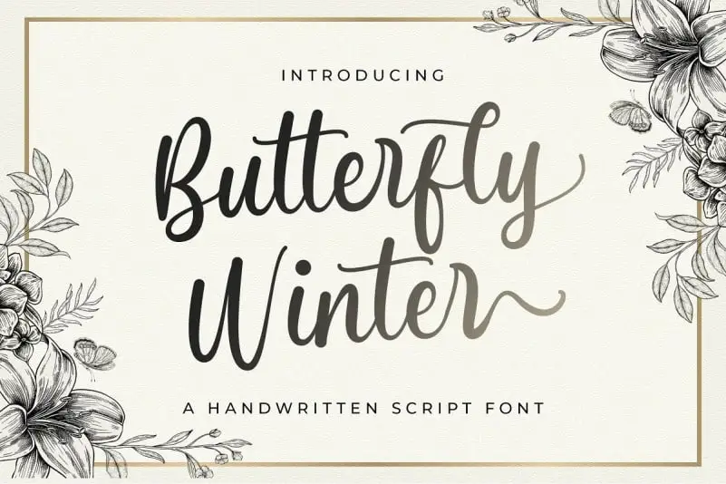 Butterfly Winter Script Font