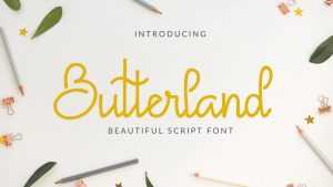 Butterland Script Font › Fontesk
