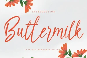 Buttermilk Script Font