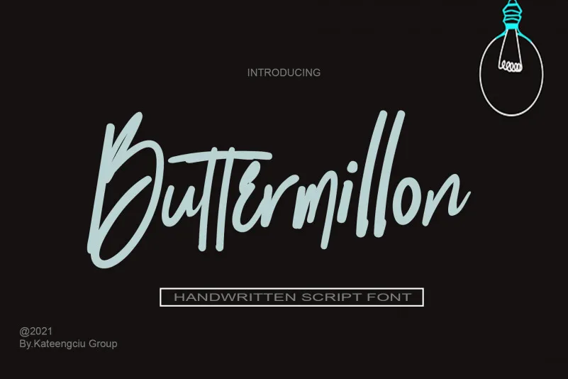 Buttermillon Script Font