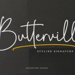 Buttervill Signature Font