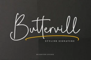 Buttervill Signature Font